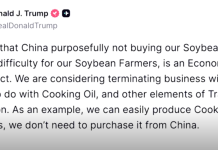 The president is being a bit capricious regarding the sluggish sales of soybeans. 图片1